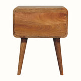 Hamade Open Bedside Table, Medium - Natural