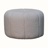 Wilk Cream Bouclé Pouffe