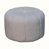 Wilk Cream Bouclé Pouffe