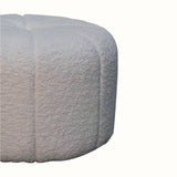 Wilk Cream Bouclé Pouffe