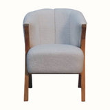 Wilk Bouclé Accent Chair - Natural/Cream