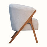 Wilk Bouclé Accent Chair - Natural/Cream