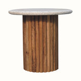 Wilk Side Table - Natural/Terrazzo