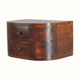 Molina Wall Mounted Bedside Table - Chestnut