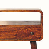 Hamade Open Console Table, Small - Chestnut