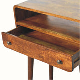 Hamade Open Console Table, Small - Chestnut