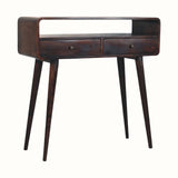 Hamade Open Console Table, Medium - Light Walnut