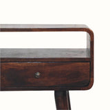 Hamade Open Console Table, Medium - Light Walnut