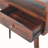 Hamade Open Console Table, Medium - Light Walnut