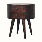 Molina Bedside Table, Medium - Light Walnut