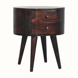 Molina Bedside Table, Medium - Light Walnut