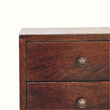 Fogel 2 Drawer Bedside Table, Mini - Light Walnut