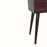 Fogel 2 Drawer Bedside Table, Mini - Light Walnut