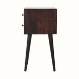 Fogel 2 Drawer Bedside Table, Mini - Light Walnut