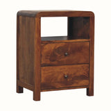 Arellano Open Bedside Table - Chestnut