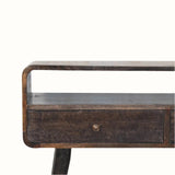 Hamade Open Console Table, Medium - Walnut