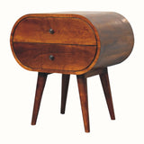 Merrill 2 Drawer Bedside Table, Large - Chestnut