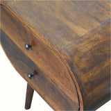 Merrill 2 Drawer Bedside Table, Large - Chestnut