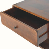 Hamade Open Wall-Mounted Bedside Table, Large - Chestnut