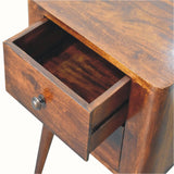 Mintz Bedside Table - Chestnut