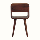 Hamade Open Bedside Table with Lower Slot, Small - Honey Caramel