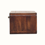 Hamade Wall Mounted Open Bedside Table, Medium - California Walnut