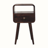 Hamade Open Bedside Table, Small - California Walnut