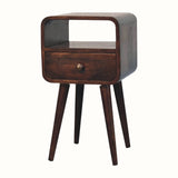 Hamade Open Bedside Table, Small - California Walnut