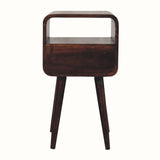 Hamade Open Bedside Table, Small - California Walnut