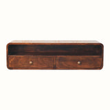 Hamade Open Wall-Mounted Console Table - California Walnut