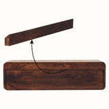 Hamade Open Wall-Mounted Console Table - California Walnut