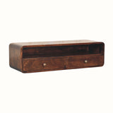 Hamade Open Wall-Mounted Console Table - California Walnut