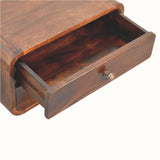 Hamade Wall Mounted 2 Drawer Bedside Table - California Walnut