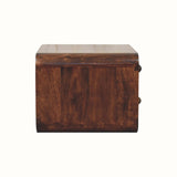 Hamade Wall Mounted 2 Drawer Bedside Table - California Walnut