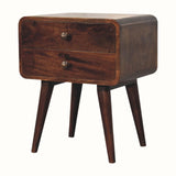 Hamade Bedside Table, Medium - California Walnut