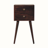 Fogel 2 Drawer Bedside Table, Mini - California Walnut