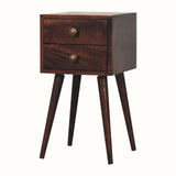 Fogel 2 Drawer Bedside Table, Mini - California Walnut