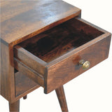 Fogel 2 Drawer Bedside Table, Mini - California Walnut