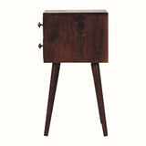 Fogel 2 Drawer Bedside Table, Mini - California Walnut