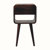 Hamade Open Bedside Table with Lower Slot, Small - California Walnut