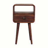 Hamade Open Bedside Table, Small - Honey Caramel