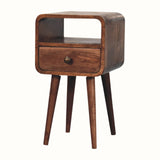 Hamade Open Bedside Table, Small - Honey Caramel