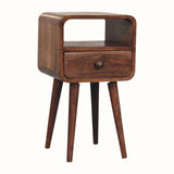 Hamade Open Bedside Table, Small - Honey Caramel