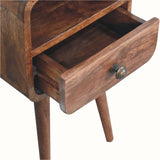 Hamade Open Bedside Table, Small - Honey Caramel