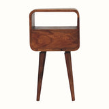 Hamade Open Bedside Table, Small - Honey Caramel