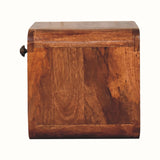 Hamade Wall Mounted Open Bedside Table, Small - Honey Caramel