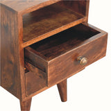 Fogel Open Bedside Table, Small - California Walnut