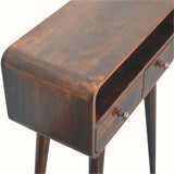 Hamade Open Console Table, Small - California Walnut