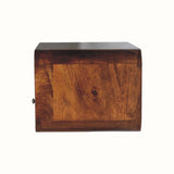 Hamade Wall-Mounted Bedside Table, Medium - Chestnut