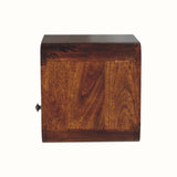 Hamade Wall-Mounted Bedside Table, Small - Chestnut